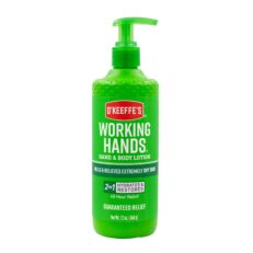 O'Keeffe's Working Hands Hand and Body Lotion, 12oz Pump (Pack of 1) - Heals and Relieves Extremely Dry Skin